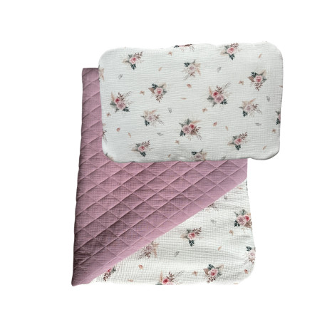 Bedding Muslin "L" - Lavender / Boho Flowers