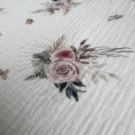 Bedding Muslin "L" - Lavender / Boho Flowers