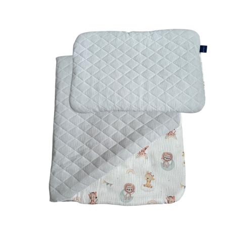 Bedding Muslin "L" - Grey / Baby Safari