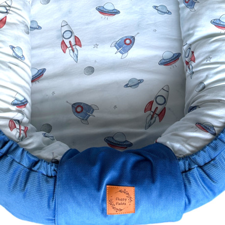 Baby Nest - Royal Blue / Spaceships