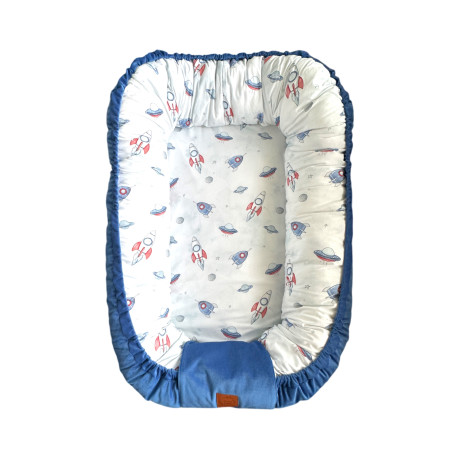 Baby Nest - Royal Blue / Spaceships