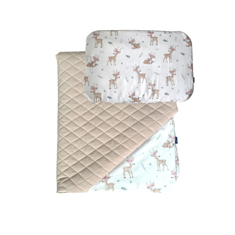 Bedding Velvet "L" - Powder Pink / Oh Deer