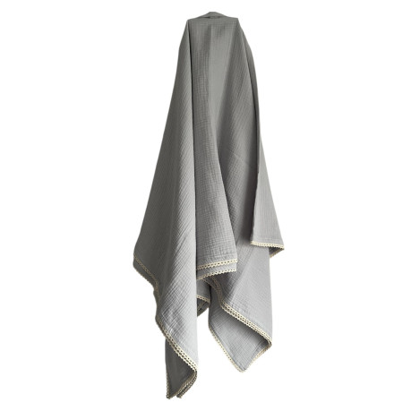 Cotton Muslin Swaddle - Grey