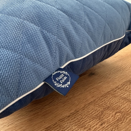 Bed Pillow Velvet - Royal Navy