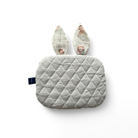 Baby Pillow Muslin - Grey / Baby Safari