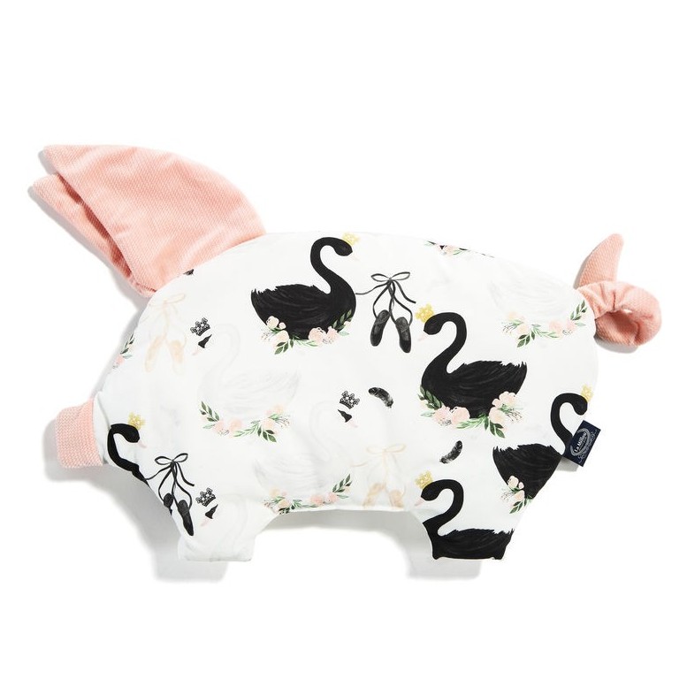 Sleepy Pig Velvet - Moonlight Swan / Powder Pink