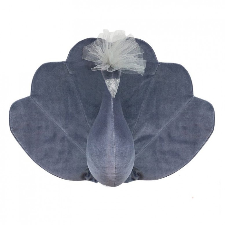Peacock Velvet - Grey