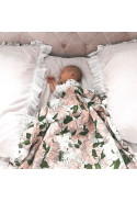 Bamboo Swaddle Fringe - Fly Me To The Moon Nude