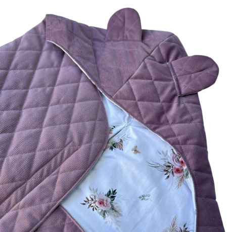 Car Seat Blanket Velvet - Lavender / Boho Flowers