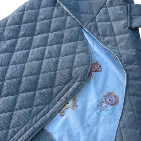 Car Seat Blanket Velvet - Grey / Baby Safari