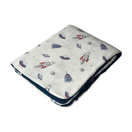 Blanket "M" Muslin - Navy /...